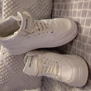 Never worn cream true religion high tops